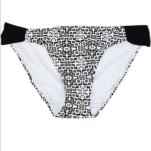 Women's Printed Ruched Tab Hipster Bikini Bottom